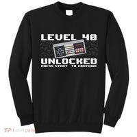 Level 40 Complete 1981 Gamer 40th Birthday Tall Sweatshirt thumb 0