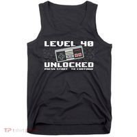 Level 40 Complete 1981 Gamer 40th Birthday Tank Top thumb 0