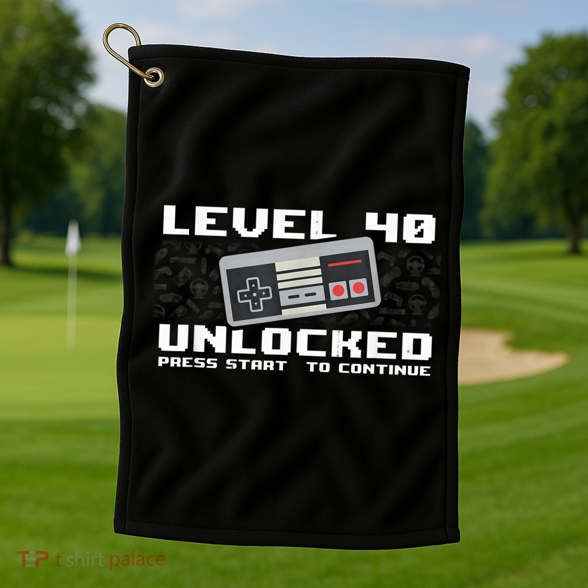 Level 40 Complete 1981 Gamer 40th Birthday Golf Towel