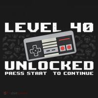 Level 40 Complete 1981 Gamer 40th Birthday Cropped Pullover Crew thumb 4