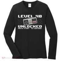Level 40 Complete 1981 Gamer 40th Birthday Women's Long Sleeve Shirt thumb 0