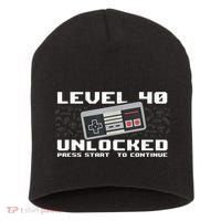 Level 40 Complete 1981 Gamer 40th Birthday Short Acrylic Beanie thumb 0