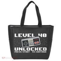 Level 40 Complete 1981 Gamer 40th Birthday Tote Bag thumb 0