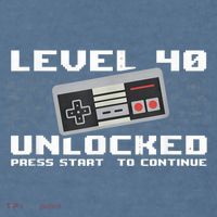 Level 40 Complete 1981 Gamer 40th Birthday Comfort Colors Garment-Dyed Hooded Sweatshirt thumb 2