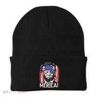 Lincoln 4th Of July Merica Abe American Flag Beanie thumb 0