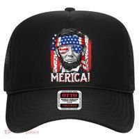 Lincoln 4th Of July Merica Abe American Flag Hat thumb 0