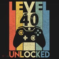 Level 40 Unlocked Awesome Video Game 40 Birthday Gift Hoodie thumb 7