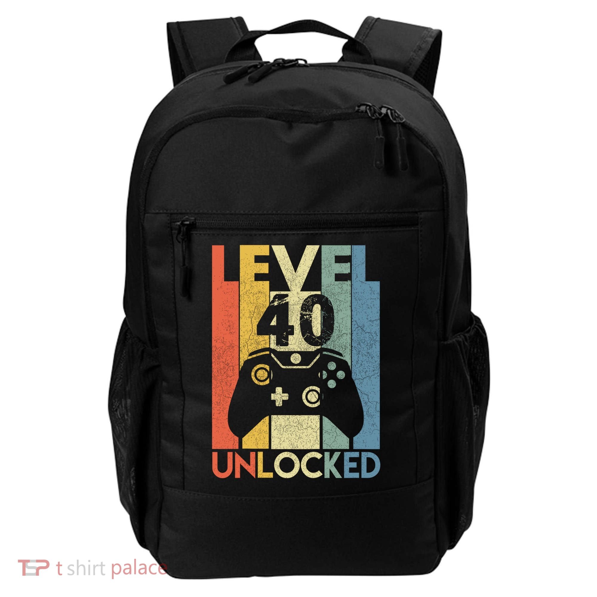 Level 40 Unlocked Awesome Video Game 40 Birthday Gift Backpack