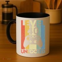 Level 40 Unlocked Awesome Video Game 40 Birthday Gift Coffee Mug thumb 4