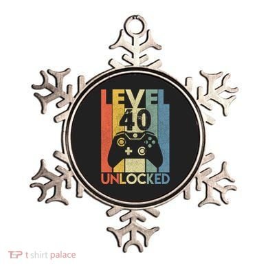 Level 40 Unlocked Awesome Video Game 40 Birthday Gift Ornament