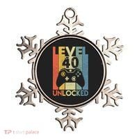 Level 40 Unlocked Awesome Video Game 40 Birthday Gift Ornament thumb 0
