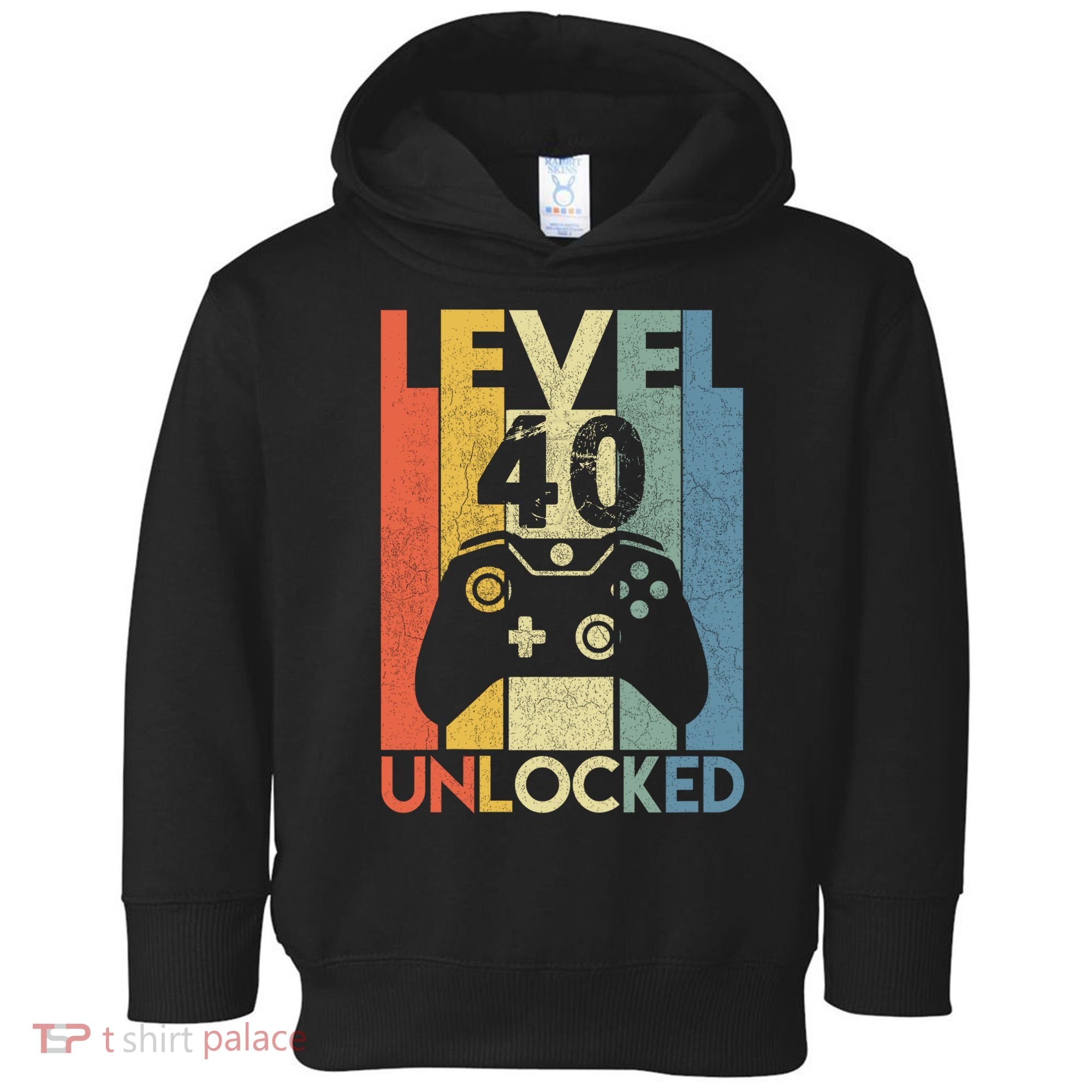 Level 40 Unlocked Awesome Video Game 40 Birthday Gift Toddler Hoodie