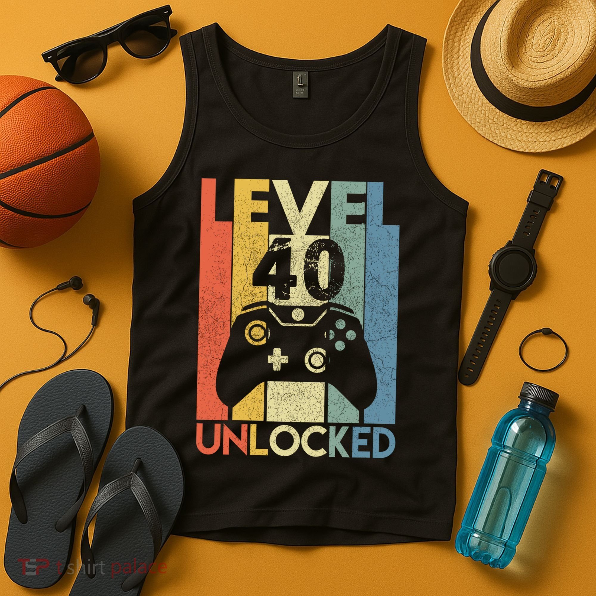 Level 40 Unlocked Awesome Video Game 40 Birthday Gift Tank Top