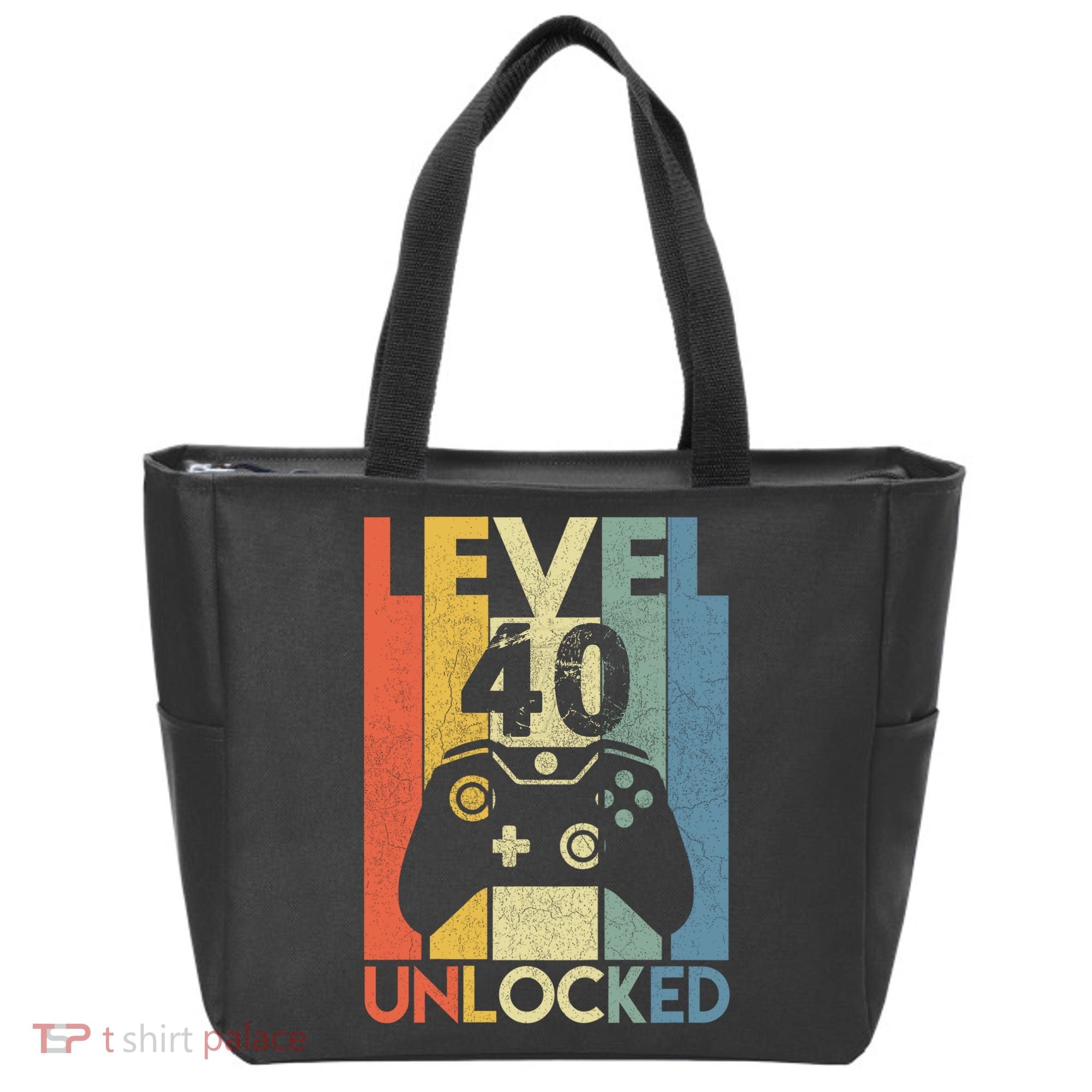 Level 40 Unlocked Awesome Video Game 40 Birthday Gift Tote Bag