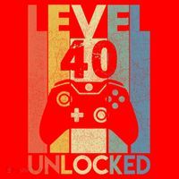 Level 40 Unlocked Awesome Video Game 40 Birthday Gift Santa Hat thumb 1