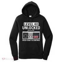 Level 40 Unlocked Press Start To Continue Women's Hoodie thumb 0