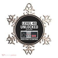 Level 40 Unlocked Press Start To Continue Ornament thumb 0