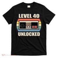 Level 40 Unlocked Video Gamer 40th Birthday Gifts Tea T-Shirt thumb 0