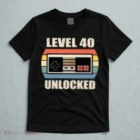 Level 40 Unlocked Video Gamer 40th Birthday Gifts Tea T-Shirt thumb 5