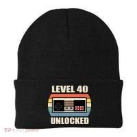Level 40 Unlocked Video Gamer 40th Birthday Gifts Tea Beanie thumb 0