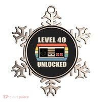 Level 40 Unlocked Video Gamer 40th Birthday Gifts Tea Ornament thumb 0