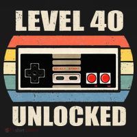 Level 40 Unlocked Video Gamer 40th Birthday Gifts Tea Ornament thumb 1