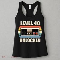 Level 40 Unlocked Video Gamer 40th Birthday Gifts Tea Women's Tank Top thumb 3