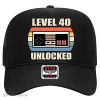 Level 40 Unlocked Video Gamer 40th Birthday Gifts Tea Hat thumb 0