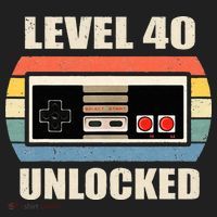 Level 40 Unlocked Video Gamer 40th Birthday Gifts Tea Hat thumb 2