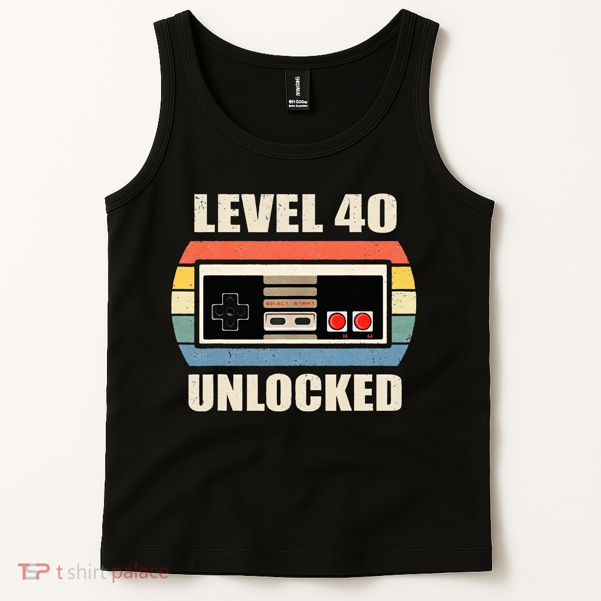 Level 40 Unlocked Video Gamer 40th Birthday Gifts Tea Tank Top