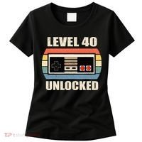 Level 40 Unlocked Video Gamer 40th Birthday Gifts Tea Women's T-Shirt thumb 0