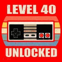 Level 40 Unlocked Video Gamer 40th Birthday Gifts Tea Santa Hat thumb 1