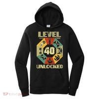 Level 40 Unlocked T Funny Video Gamer 40th Birthday Women's Hoodie thumb 0