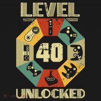 Level 40 Unlocked T Funny Video Gamer 40th Birthday Visor thumb 3
