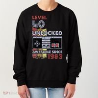 Level 40 Unlocked Gamer 40th Birthday Gift Video Game Lovers Women's Sweatshirt thumb 0