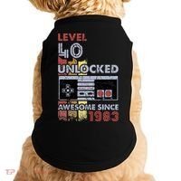 Level 40 Unlocked Gamer 40th Birthday Gift Video Game Lovers Doggie Tank thumb 0