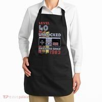 Level 40 Unlocked Gamer 40th Birthday Gift Video Game Lovers Apron thumb 2