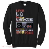 Level 40 Unlocked Gamer 40th Birthday Gift Video Game Lovers Sweatshirt thumb 0