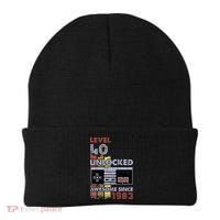 Level 40 Unlocked Gamer 40th Birthday Gift Video Game Lovers Beanie thumb 0