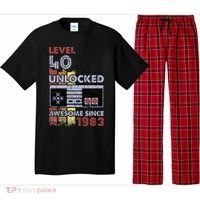 Level 40 Unlocked Gamer 40th Birthday Gift Video Game Lovers Pajama Set thumb 0