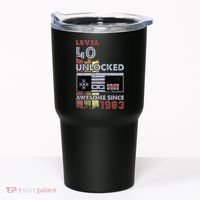 Level 40 Unlocked Gamer 40th Birthday Gift Video Game Lovers Tumbler thumb 0