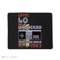 Level 40 Unlocked Gamer 40th Birthday Gift Video Game Lovers Mousepad thumb 0