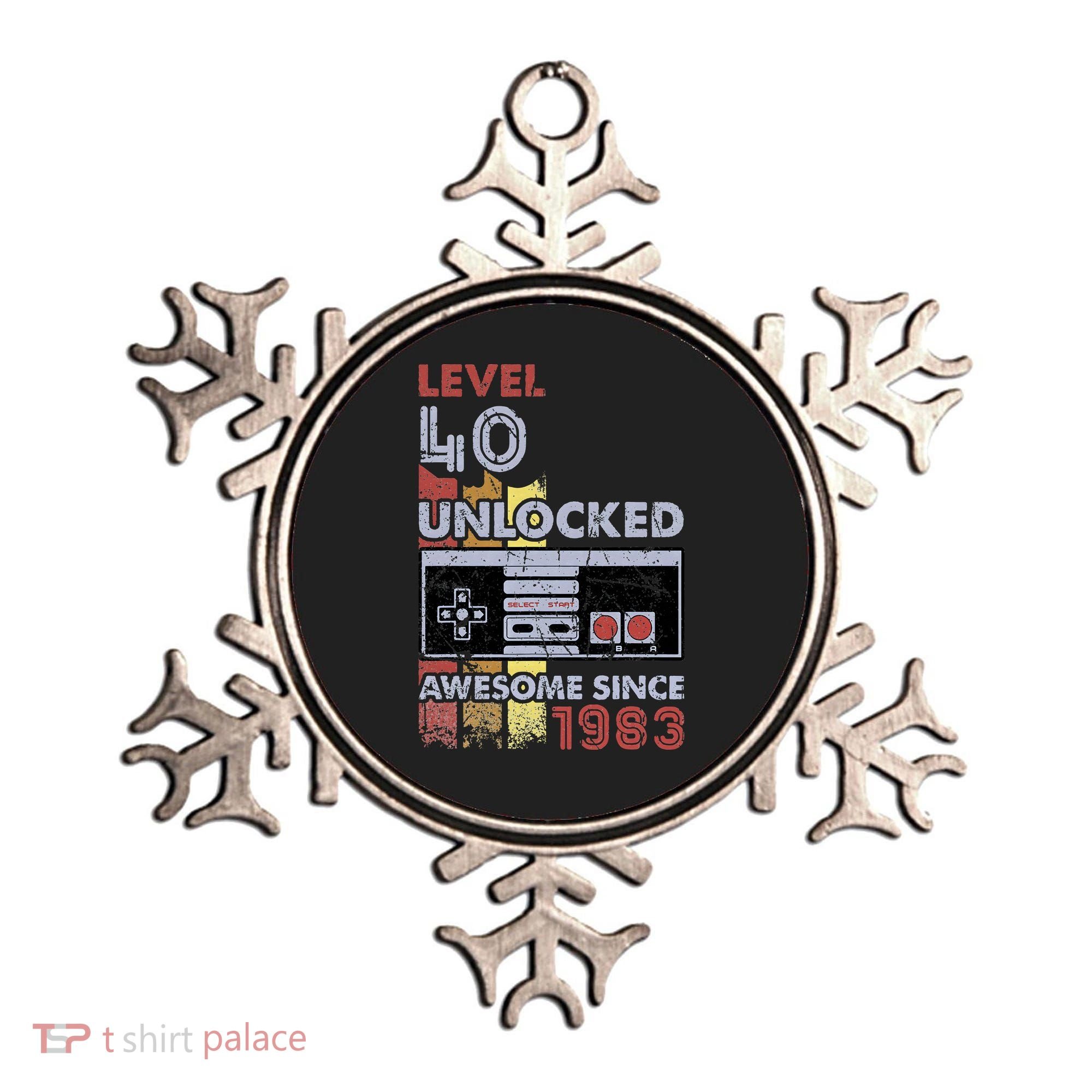 Level 40 Unlocked Gamer 40th Birthday Gift Video Game Lovers Ornament