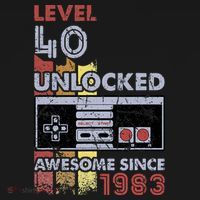 Level 40 Unlocked Gamer 40th Birthday Gift Video Game Lovers Women's Tank Top thumb 5