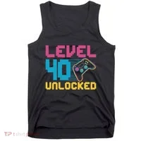 Level 40 Unlocked Gaming Birthday Tank Top thumb 0