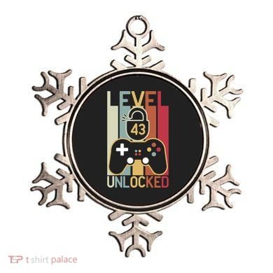 Level 43 Unlocked Birthday Gift Vintage Retro Ornament