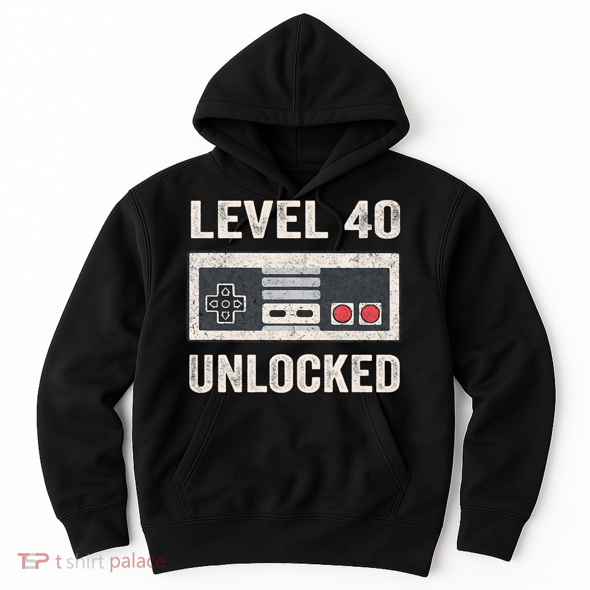 Level 40 Unlocked Video Gamer 40th Birthday Gift Hoodie