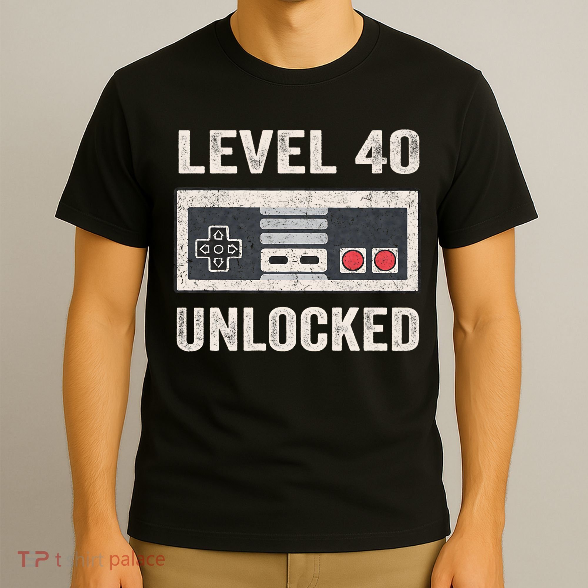 Level 40 Unlocked Video Gamer 40th Birthday Gift T-Shirt
