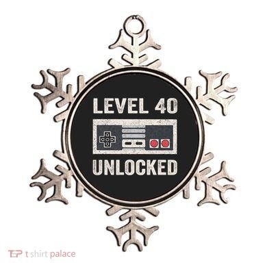 Level 40 Unlocked Video Gamer 40th Birthday Gift Ornament