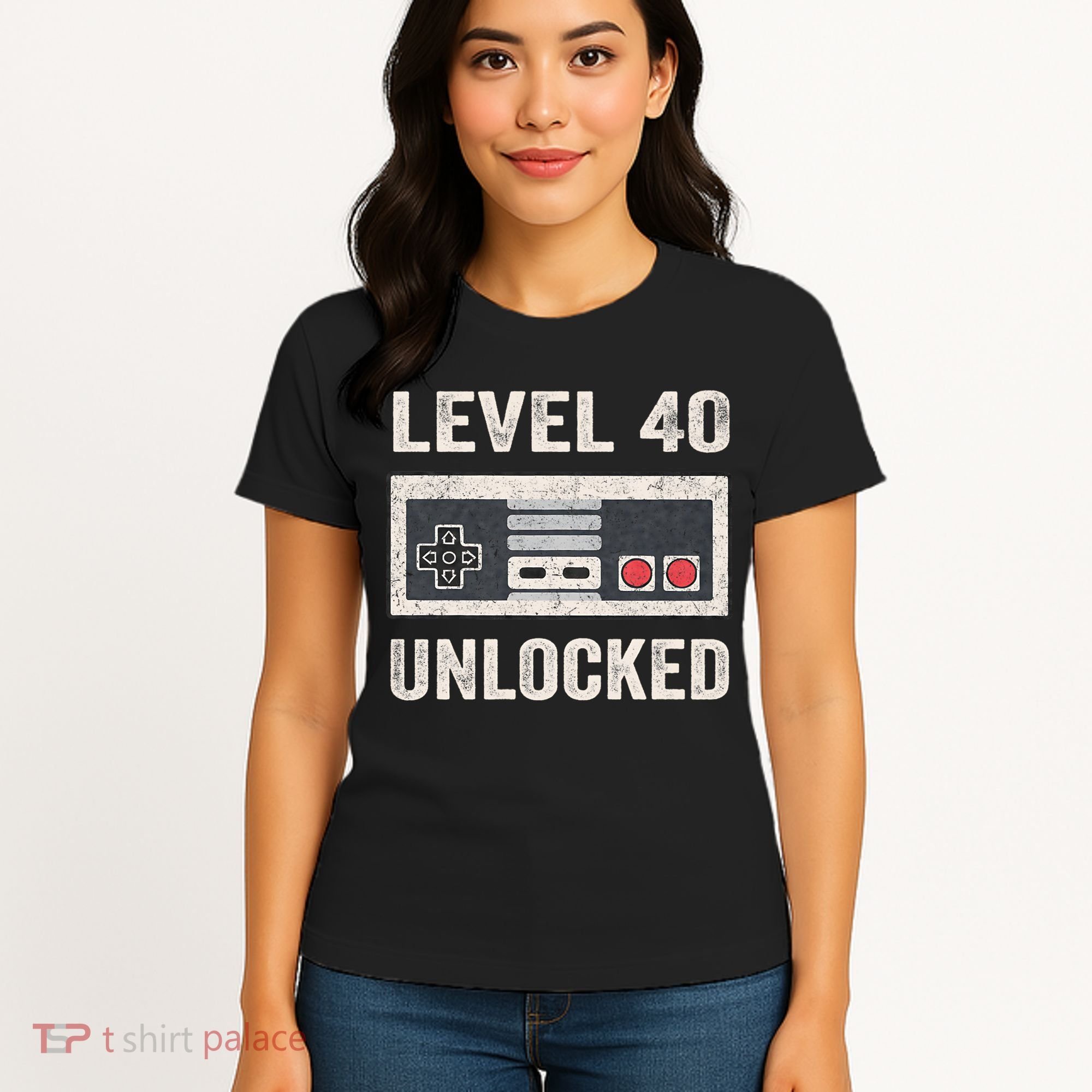 Level 40 Unlocked Video Gamer 40th Birthday Gift Women's T-Shirt